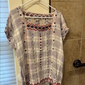 Johnny Was WORKSHOP Amarynth Crop Peasant Blouse. M. NWT Relaxed fit.